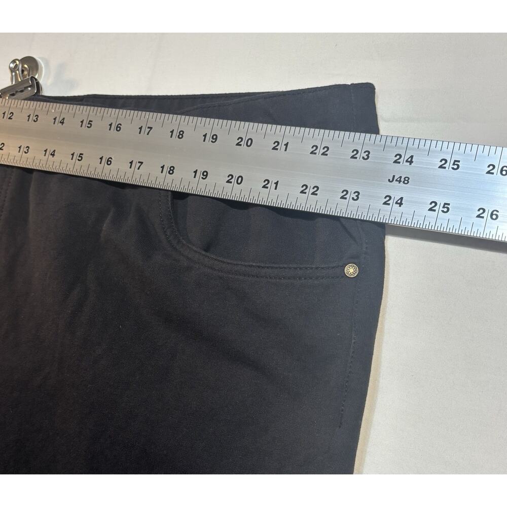 Catherines Knit Jean Pull On Pants Womens 3XWP Petite Black Stretch Plus Size - Picture 2 of 7